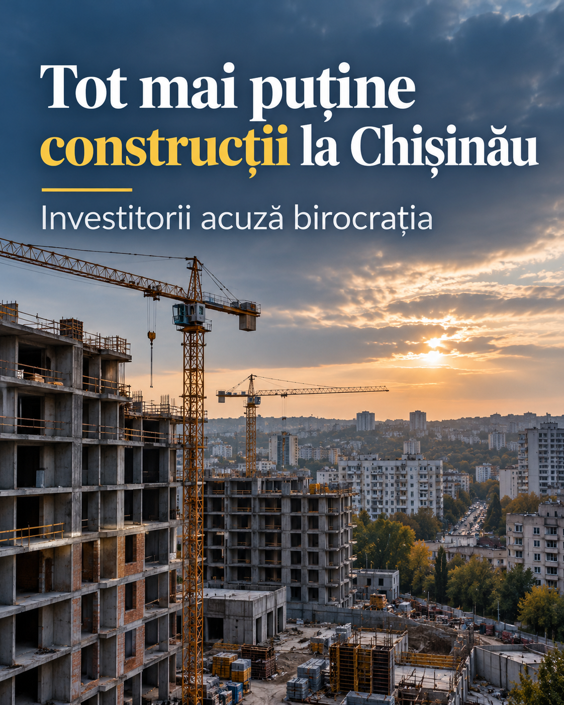 „Șase ani batem la ușă”: Tot mai puține construcții la Chișinău. Investitorii acuză birocrația